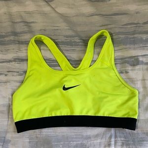 NIKE Neon Yellow Sports Bra